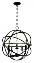 Trans Globe 70655 ROB - 5LT CHANDELIER-MULTI RING ORB-