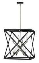 Trans Globe 71058 BK/BN - 8LT PENDANT AWRY STEEL-BK/BN