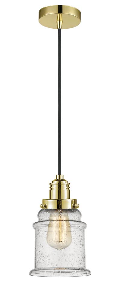 Winchester - 1 Light - 8 inch - Gold - Cord hung - Mini Pendant