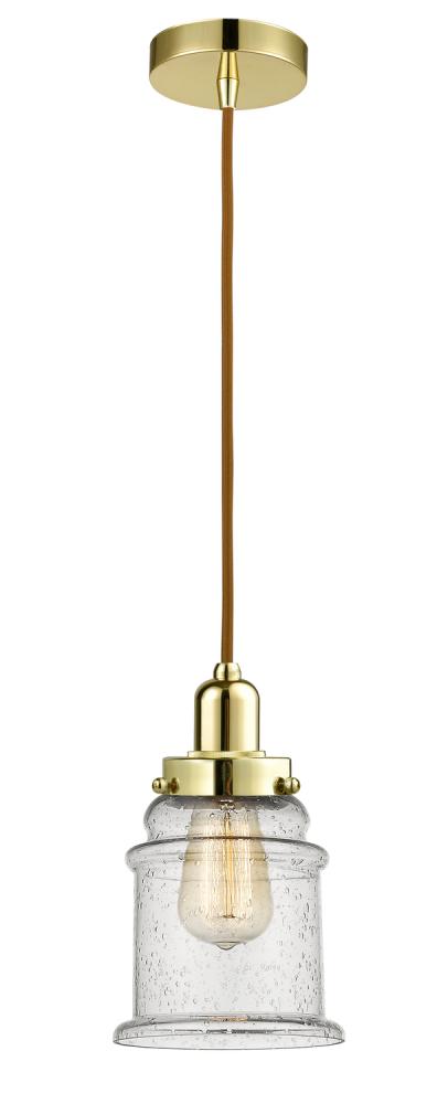 Whitney - 1 Light - 8 inch - Gold - Cord hung - Mini Pendant