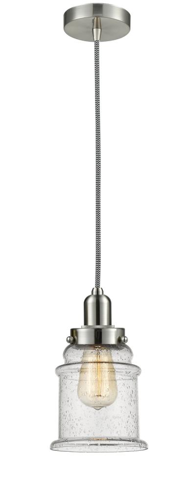 Whitney - 1 Light - 8 inch - Satin Nickel - Cord hung - Mini Pendant