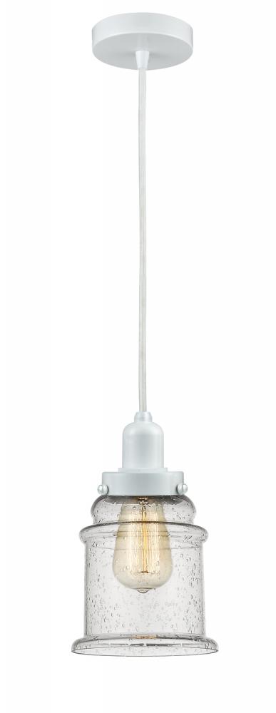 Whitney - 1 Light - 8 inch - White - Cord hung - Mini Pendant