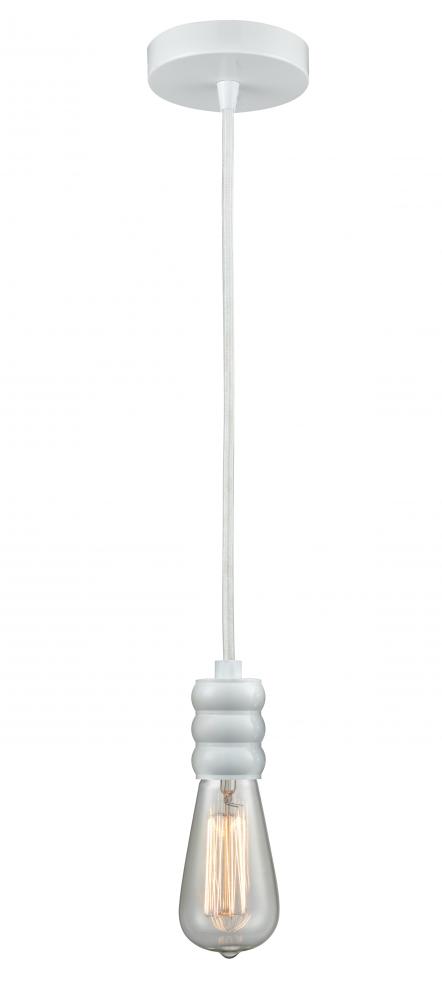 Gatsby - 1 Light - 2 inch - White - Cord hung - Mini Pendant