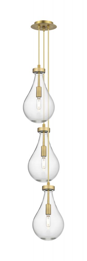 Owego - 3 Light - 7 inch - Brushed Brass - Multi Pendant