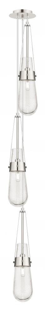 Milan - 3 Light - 6 inch - Polished Nickel - Multi Pendant
