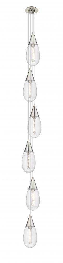 Malone - 6 Light - 8 inch - Brushed Satin Nickel - Multi Pendant