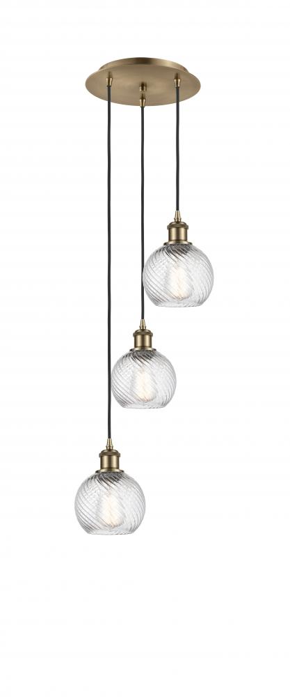 Athens Twisted Swirl 3 Light 16 inch Multi-Pendant