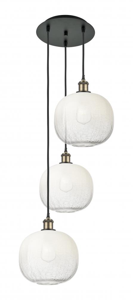 Brookhaven Sphere - 3 Light - 17 inch - Black Antique Brass - Cord Hung - Multi Pendant