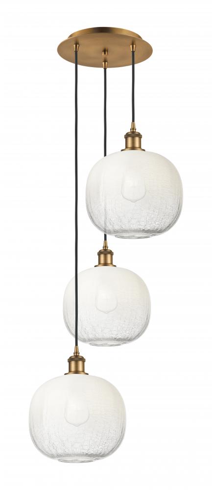 Brookhaven Sphere - 3 Light - 17 inch - Brushed Brass - Cord Hung - Multi Pendant
