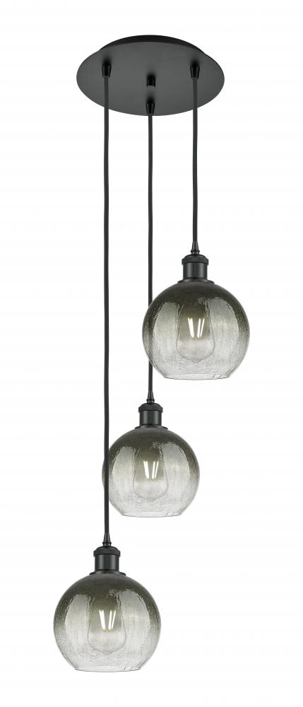 Brookhaven Globe - 3 Light - 14 inch - Matte Black - Cord Hung - Multi Pendant