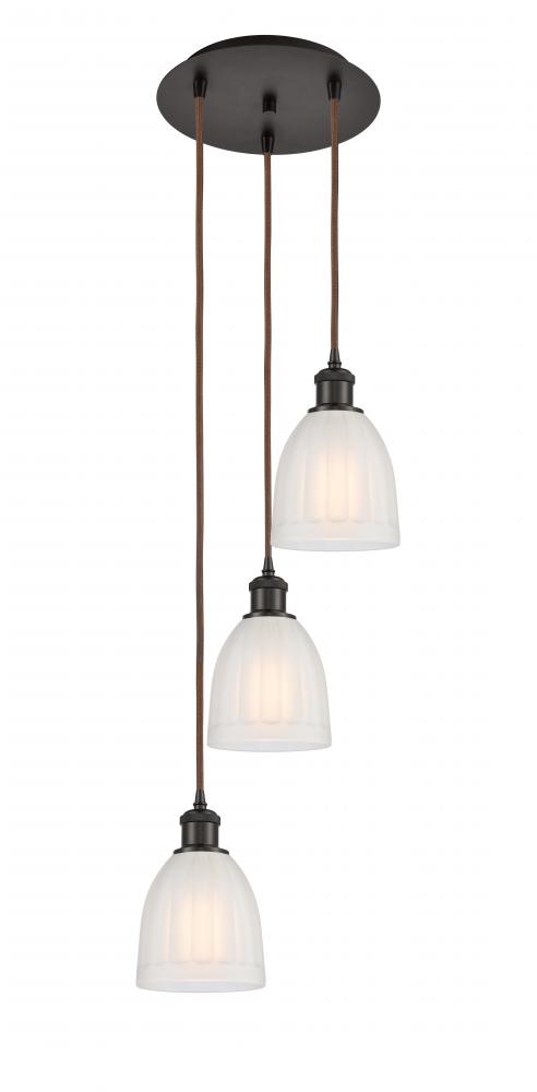 Brookfield - 3 Light - 12 inch - Oil Rubbed Bronze - Cord Hung - Multi Pendant