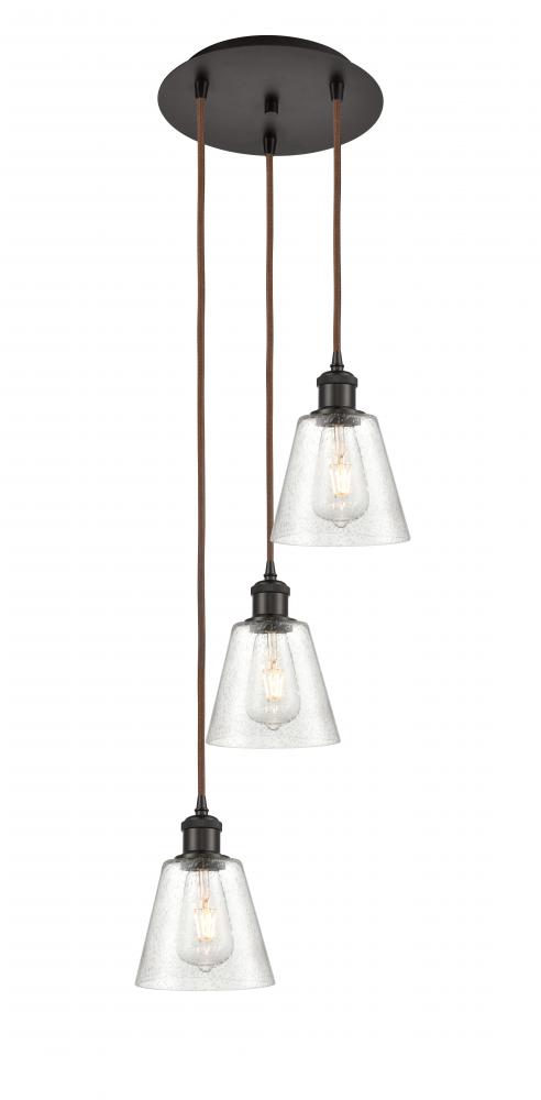 Caton - 3 Light - 12 inch - Oil Rubbed Bronze - Cord Hung - Multi Pendant