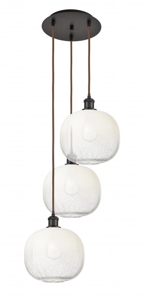 Brookhaven Sphere - 3 Light - 17 inch - Oil Rubbed Bronze - Cord Hung - Multi Pendant