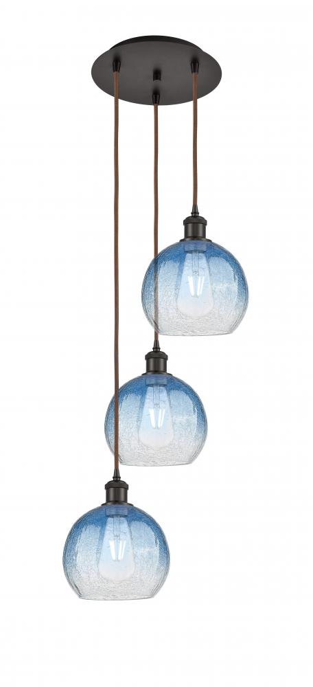 Brookhaven Globe - 3 Light - 14 inch - Oil Rubbed Bronze - Cord Hung - Multi Pendant