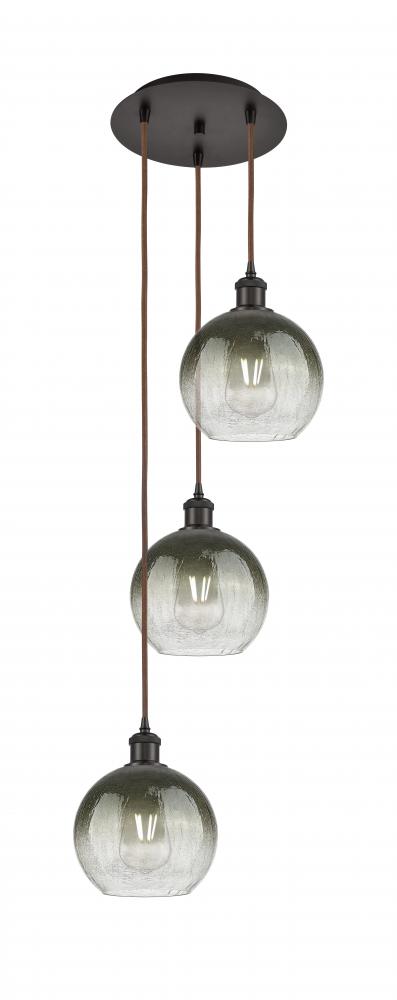 Brookhaven Globe - 3 Light - 14 inch - Oil Rubbed Bronze - Cord Hung - Multi Pendant