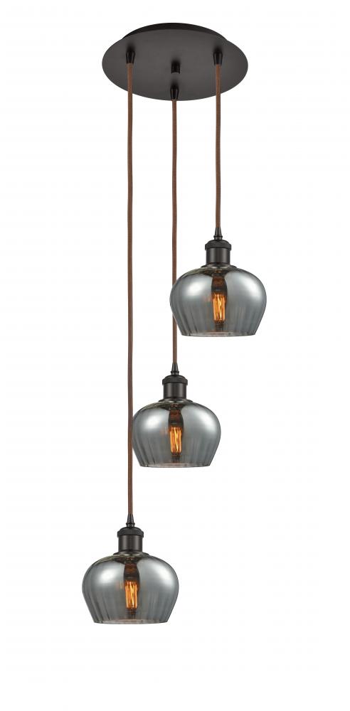 Fenton - 3 Light - 13 inch - Oil Rubbed Bronze - Cord Hung - Multi Pendant