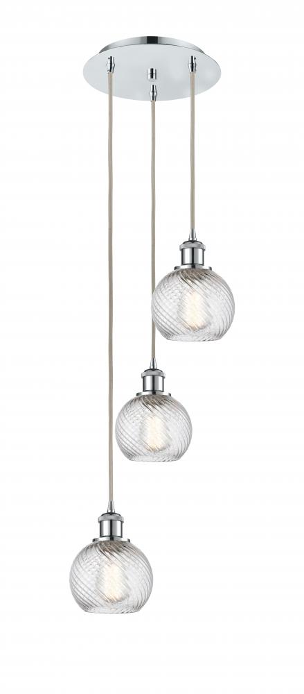 Athens Twisted Swirl 3 Light 16 inch Multi-Pendant