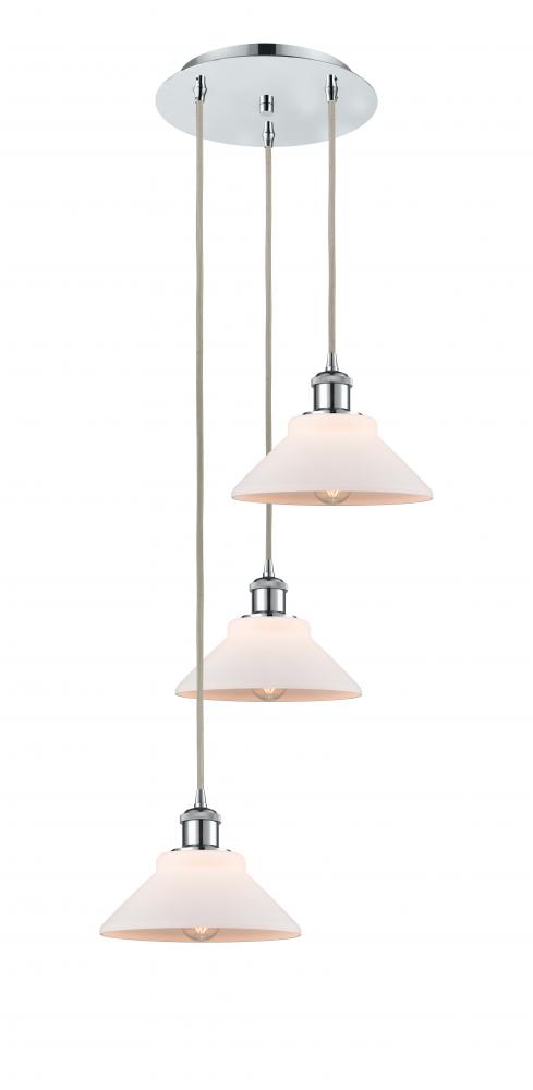 Orwell - 3 Light - 15 inch - Polished Chrome - Cord Hung - Multi Pendant