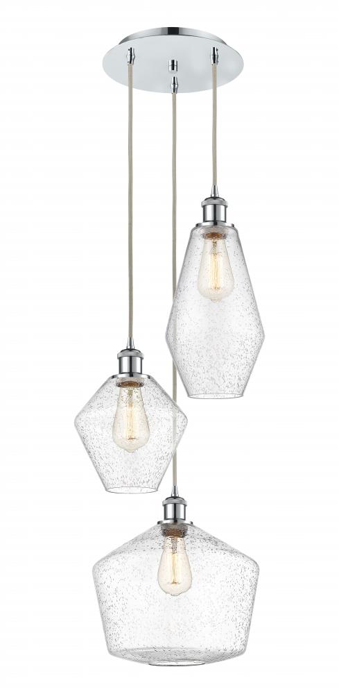 Cindyrella - 3 Light - 17 inch - Polished Chrome - Cord hung - Multi Pendant
