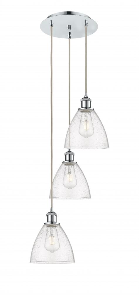 Bristol - 3 Light - 14 inch - Polished Chrome - Cord Hung - Multi Pendant