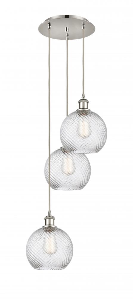 Athens Twisted Swirl 3 Light 18 inch Multi-Pendant