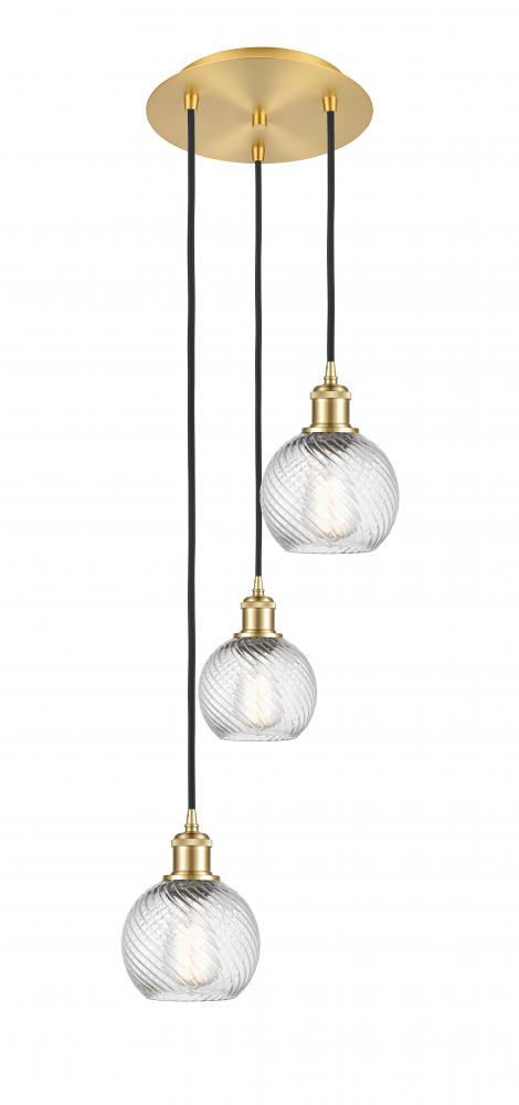 Athens Twisted Swirl 3 Light 16 inch Multi-Pendant