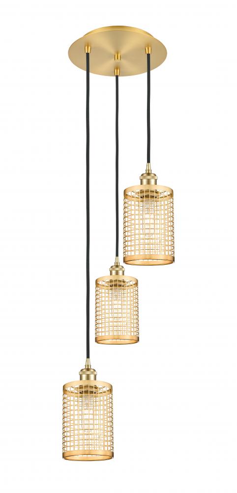 Nestbrook - 3 Light - 11 inch - Satin Gold - Cord hung - Multi Pendant