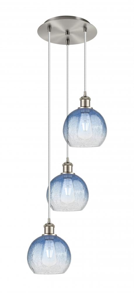 Brookhaven Globe - 3 Light - 14 inch - Brushed Satin Nickel - Cord Hung - Multi Pendant