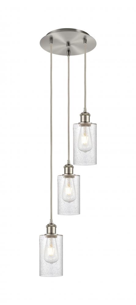 Clymer - 3 Light - 10 inch - Brushed Satin Nickel - Cord Hung - Multi Pendant