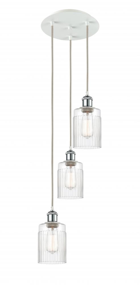 Hadley - 3 Light - 11 inch - White Polished Chrome - Cord Hung - Multi Pendant