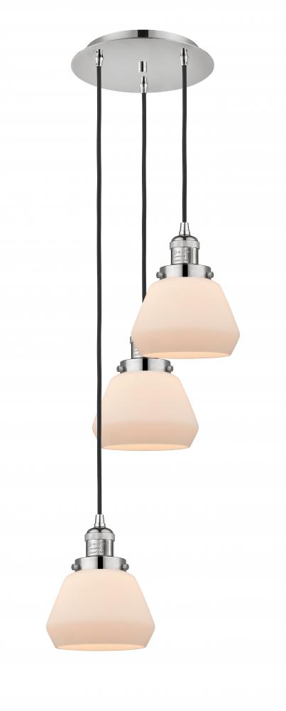 Fulton - 3 Light - 14 inch - Polished Nickel - Cord hung - Multi Pendant