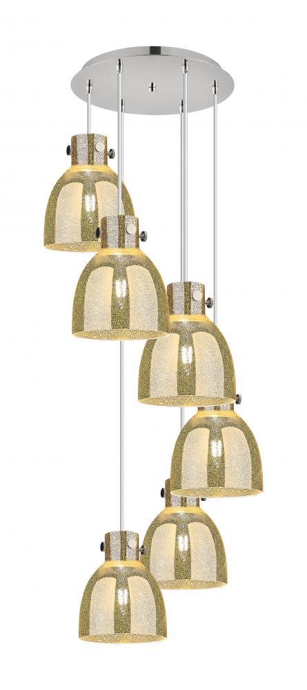 Newton Bell - 6 Light - 19 inch - Polished Nickel - Multi Pendant