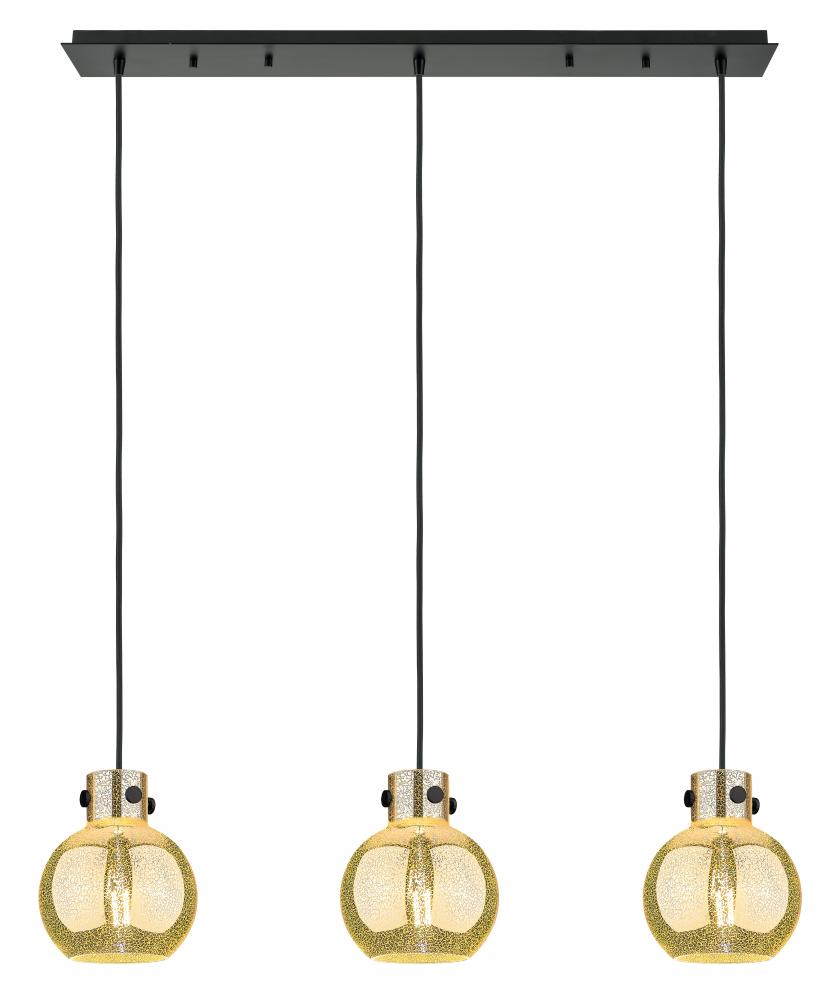 Newton Sphere - 3 Light - 40 inch - Matte Black - Cord hung - Linear Pendant