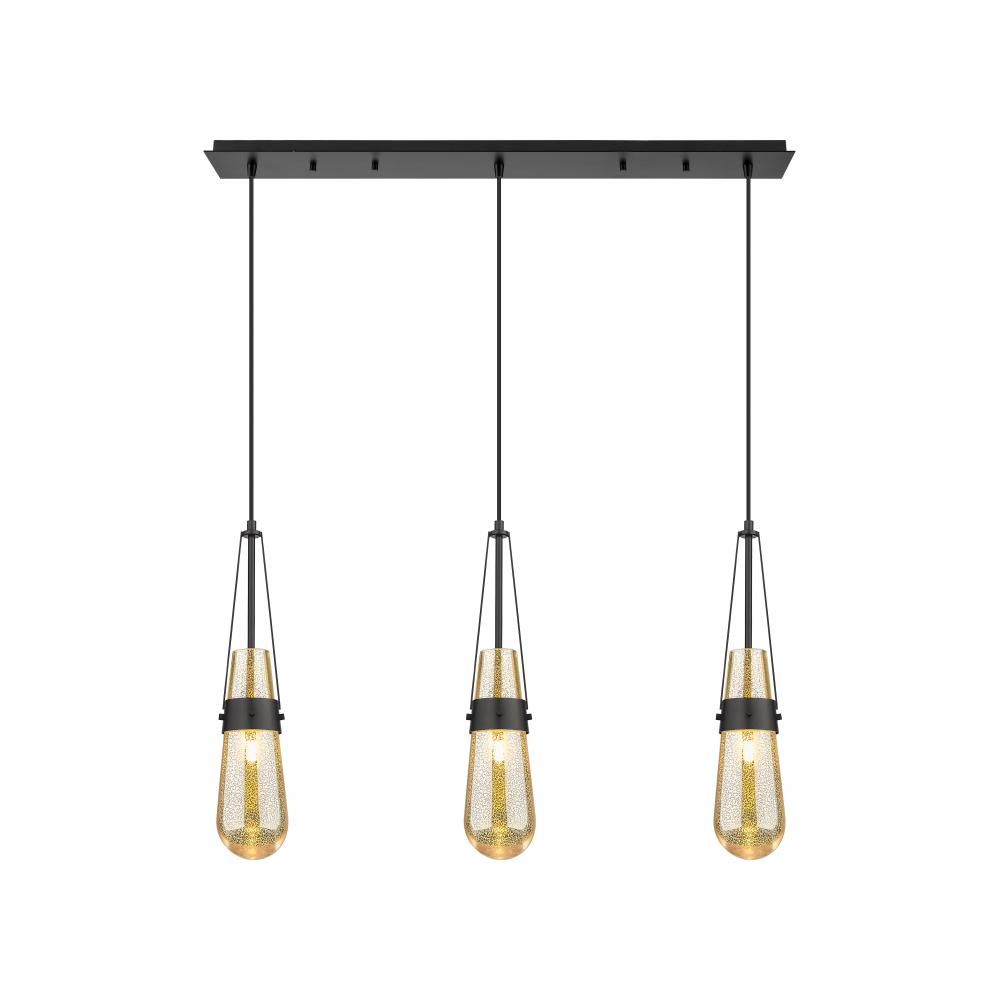 Milan - 3 Light - 36 inch - Matte Black - Linear Pendant