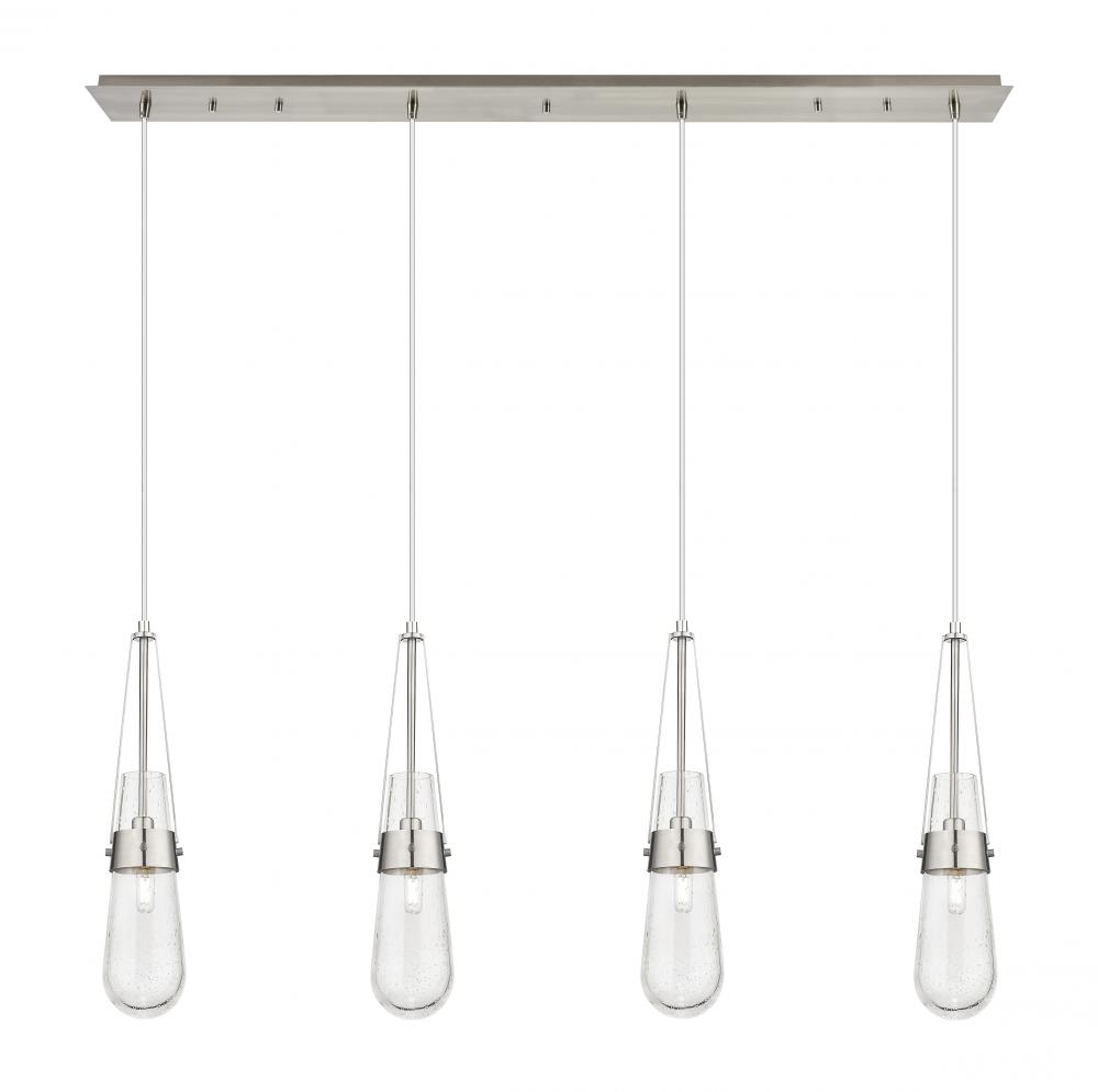Milan - 4 Light - 48 inch - Brushed Satin Nickel - Linear Pendant