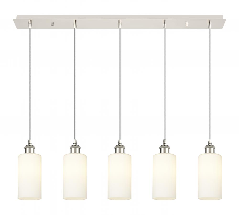 Crown Point - 5 Light - 37 inch - Polished Nickel - Linear Pendant