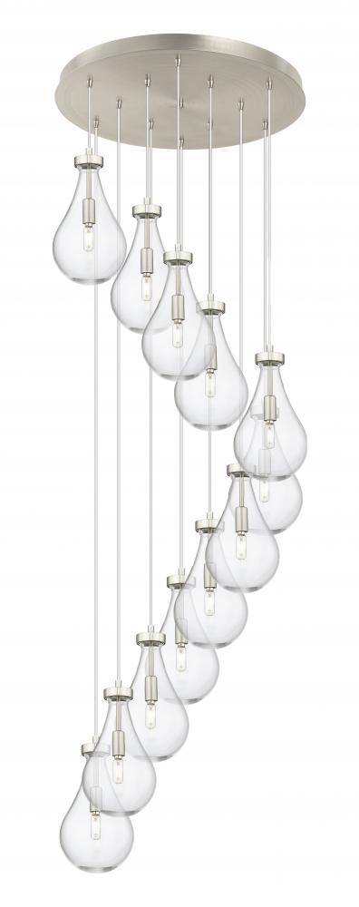 Owego - 12 Light - 24 inch - Brushed Satin Nickel - Multi Pendant