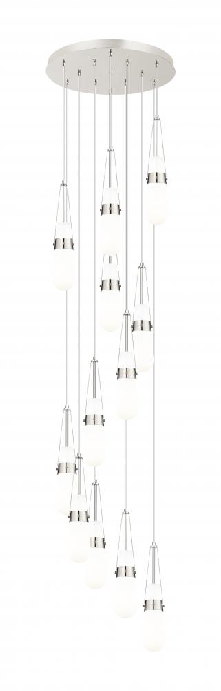 Milan - 12 Light - 24 inch - Polished Nickel - Multi Pendant
