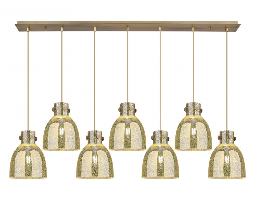 Newton Bell - 7 Light - 52 inch - Brushed Brass - Linear Pendant