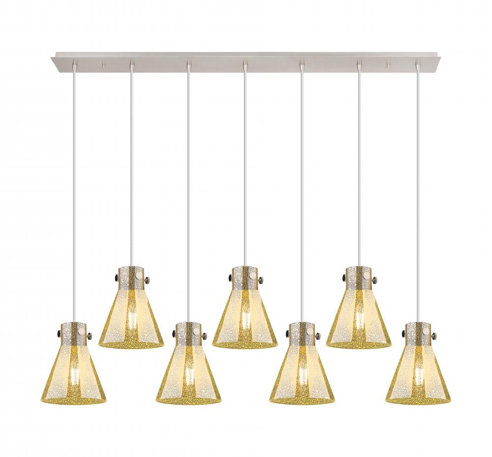 Newton Cone - 7 Light - 52 inch - Polished Nickel - Linear Pendant