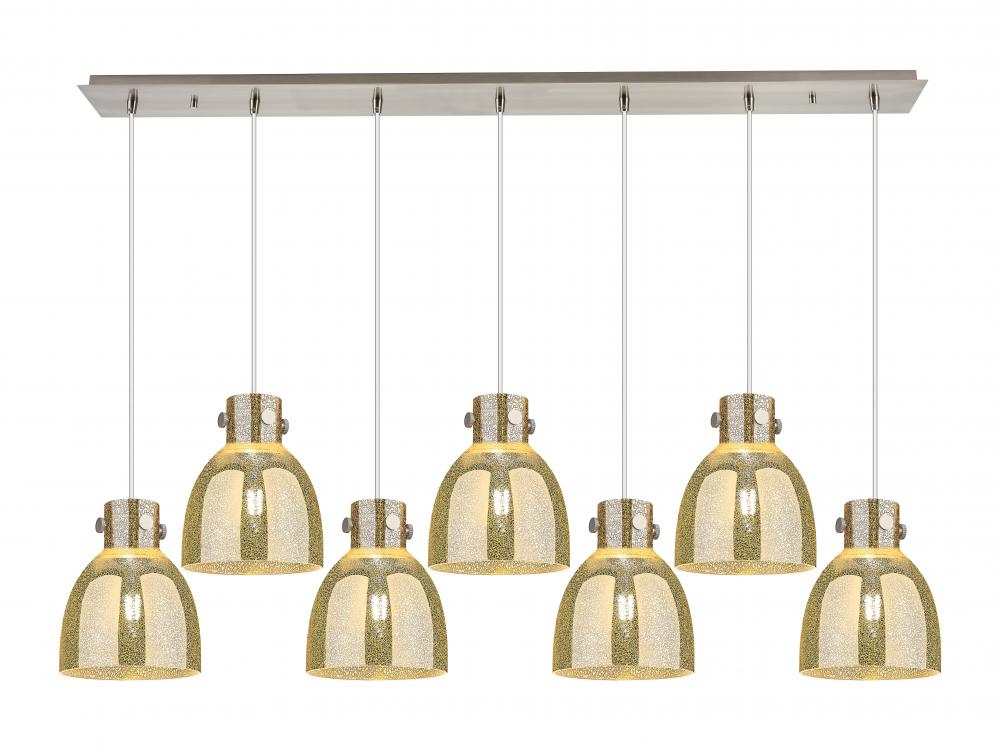 Newton Bell - 7 Light - 52 inch - Brushed Satin Nickel - Linear Pendant