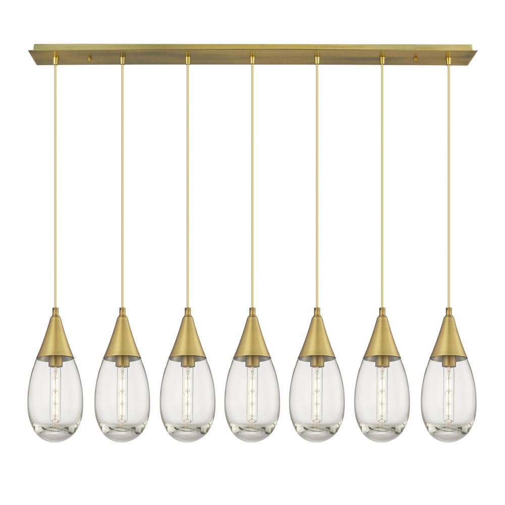 Malone - 7 Light - 50 inch - Brushed Brass - Linear Pendant