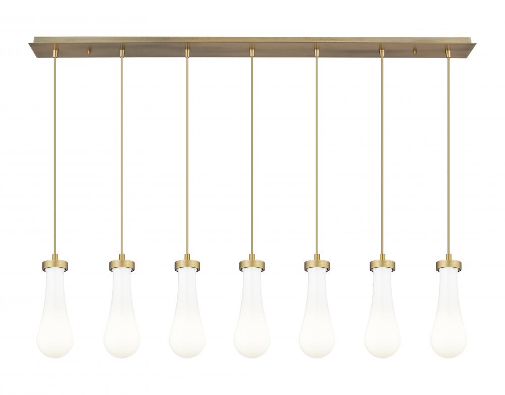 Owego - 7 Light - 49 inch - Brushed Brushed Brass - Linear Pendant