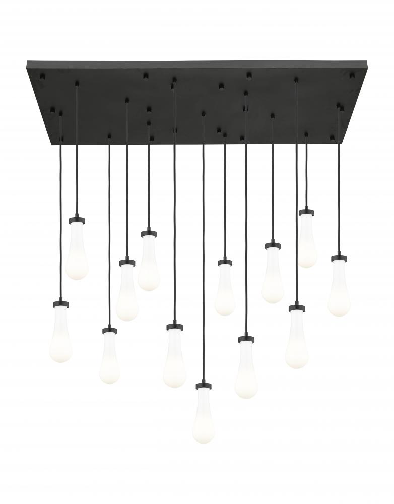 Owego - 13 Light - 54 inch - Brushed Matte Black - Multi Pendant