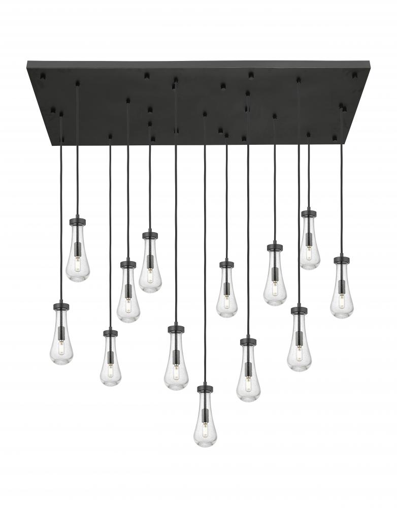 Owego - 13 Light - 54 inch - Brushed Matte Black - Multi Pendant