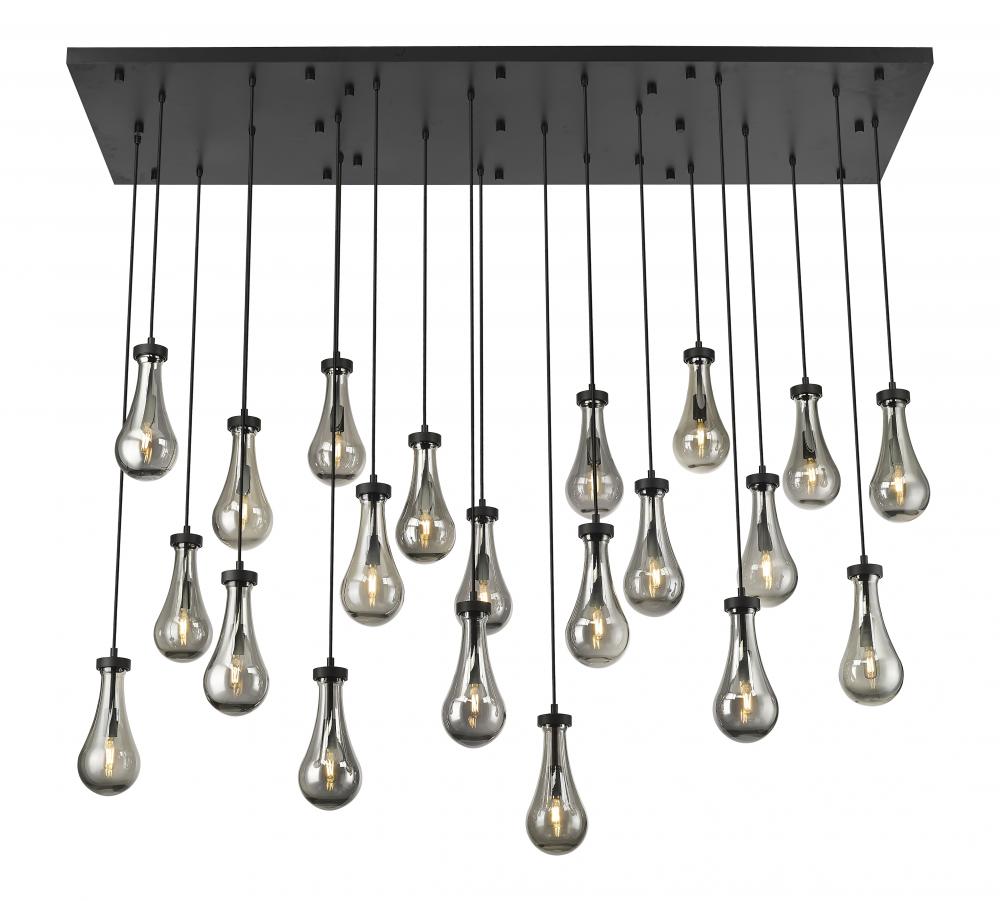 Owego - 21 Light - 71 inch - Matte Black - Multi Pendant