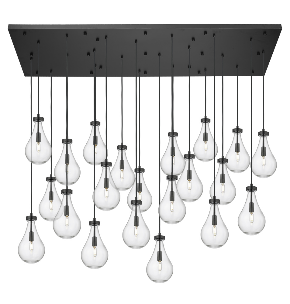 Owego - 21 Light - 71 inch - Matte Black - Multi Pendant