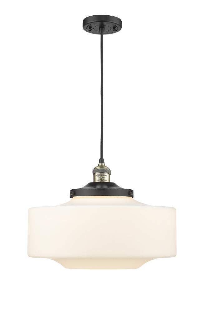 Bridgeton - 1 Light - 16 inch - Black Antique Brass - Cord hung - Mini Pendant