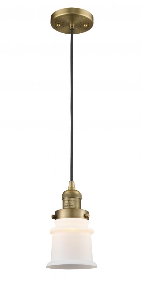 Canton - 1 Light - 5 inch - Brushed Brass - Cord hung - Mini Pendant