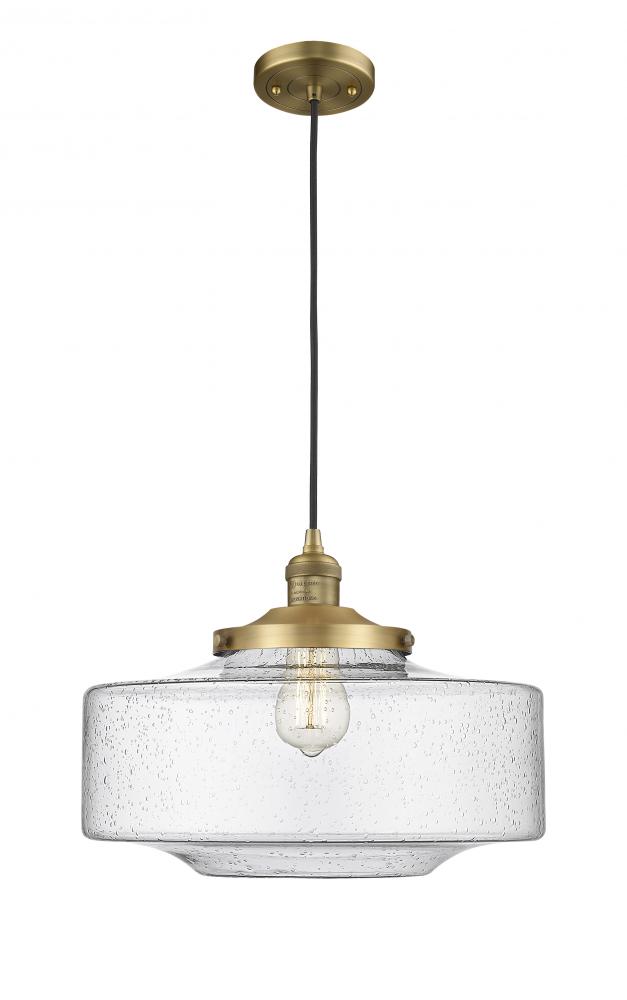 Bridgeton - 1 Light - 16 inch - Brushed Brass - Cord hung - Mini Pendant